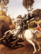 Aragon jose Rafael St. Goran and the Dragon oil painting artist